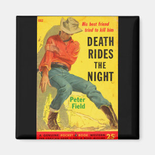 Death Rides de Night westerne boekomslag Magneet