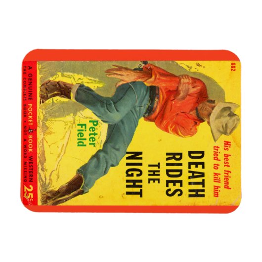 Death Rides de Night westerne boekomslag Magneet (Horizontaal)