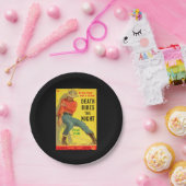 Death Rides de Night westerne boekomslag Papieren Bordje (Feest)