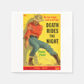 Death Rides de Night westerne boekomslag Servetten (Voorkant)