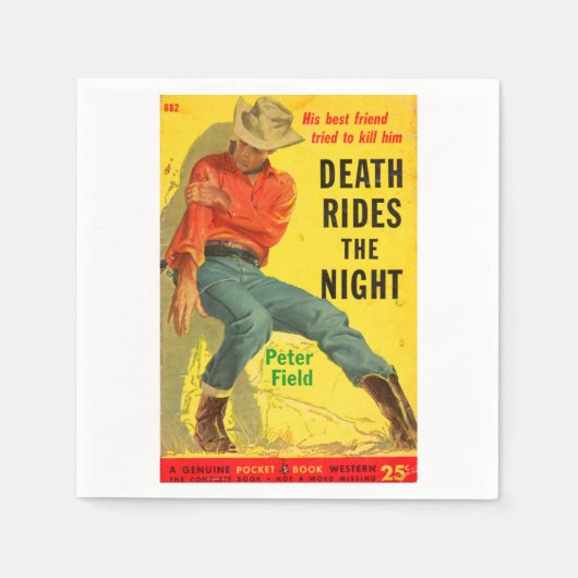 Death Rides de Night westerne boekomslag Servetten (Voorkant)
