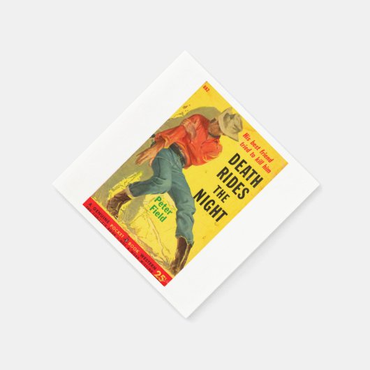 Death Rides de Night westerne boekomslag Servetten (Hoek)