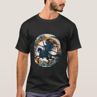  Death Riding Black Cat T Shirt