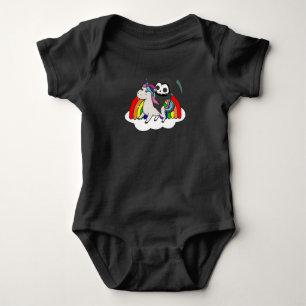 Death Riding Unicorn Funny Unicorns Rainbow Romper