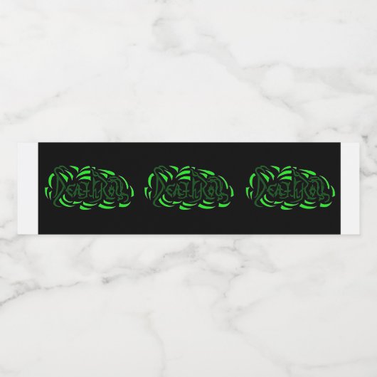 Death Roll Waterfles Etiket (Enkel label)