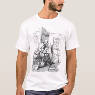Death Skeleton Writing List Macabre Horror Art T-shirt