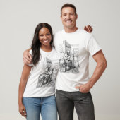 Death Skeleton Writing List Macabre Horror Art T-shirt (Unisex)