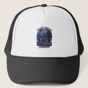Death Smiles Veteraan Halloween Geest Kerkhof Hau Trucker Pet