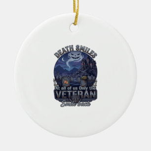 Death Smiles Veteraan Halloween Geest Kerkhof Huis Keramisch Ornament