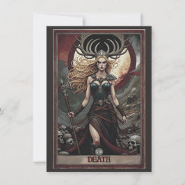 Death Tarot Art Flat Thank You Card Bedankkaart