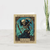Death Tarot Birthday Kaart (Voorkant)