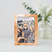 Death Tarot Card Briefkaart (Staand voorkant)