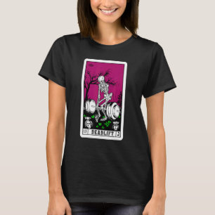 Death Tarot Card Gym Deadlifts Workout Gymmer T-shirt