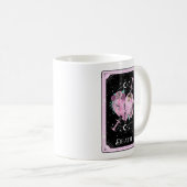 Death Tarot Card Pink and Black Witchy Celestial Koffiemok (Voorkant rechts)