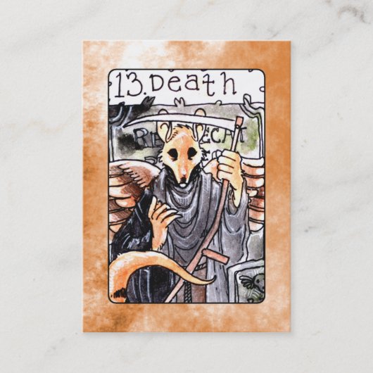 Death Tarot Card Visitekaartje (Voorkant)