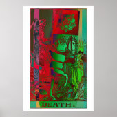 Death Tarot Kaart Psychedelic Poster (Voorkant)