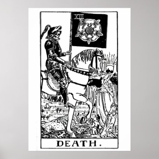 Death Tarot Kaart Wall Art Poster (Voorkant)