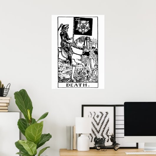 Death Tarot Kaart Wall Art Poster (Thuiskantoor)