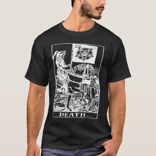 Death Tarot Kaart XIII ontwerp T-shirt (Voorkant)