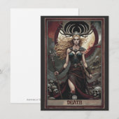 Death Tarot Kunst Platte Dankkaart Bedankkaart (Voorkant / Achterkant)