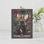 Death Tarot Kunst Platte Dankkaart Bedankkaart (Staand voorkant)