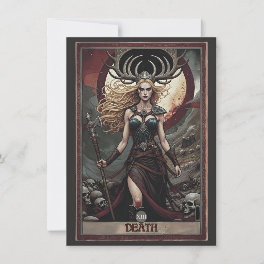 Death Tarot Kunst Platte Dankkaart Bedankkaart (Voorkant)