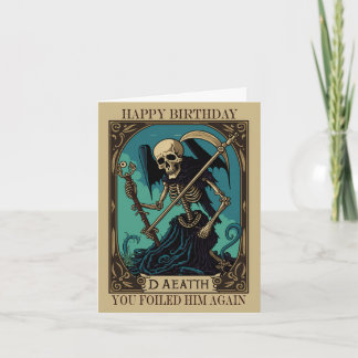 Death Tarot Verjaardagskaart Kaart