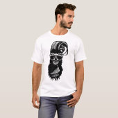 Death Tate of hipster babre lunette kapure punk 2 T-shirt (Voorkant volledig)