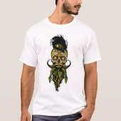 Death Tate of hipster crane skull bbe moust T-shirt (Voorkant)