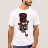 Death Tate of hipster crane skull bbe moust T-shirt (Voorkant)