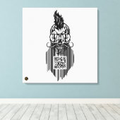 Death-teken QR G-Skulls barcode met baard 5 Canvas Afdruk (Insitu (Houten vloer))