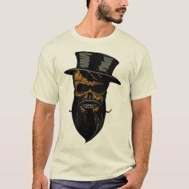 Death-tete skull crane hipster barbu mou t-shirt