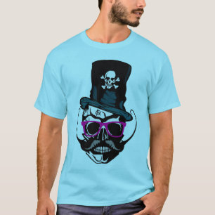 Death Thipster crane mustachu ana T-shirt