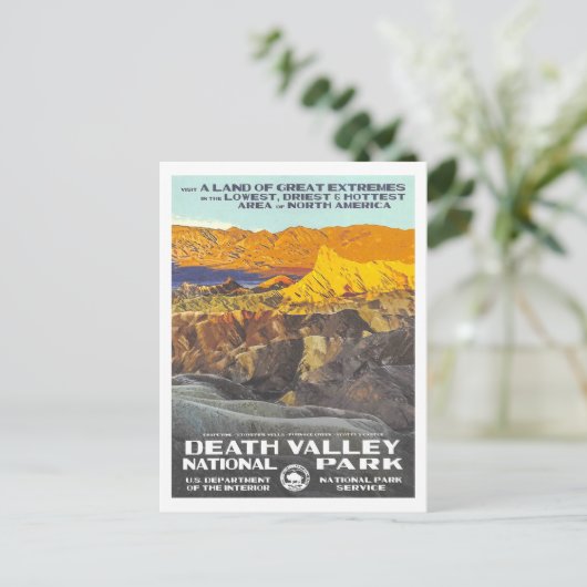 Death Valley Briefkaart (Staand voorkant)