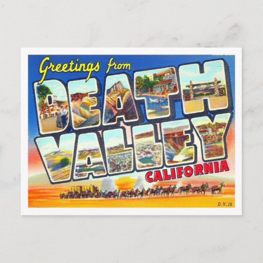 Death Valley, California  Big Letters Briefkaart (Voorkant)