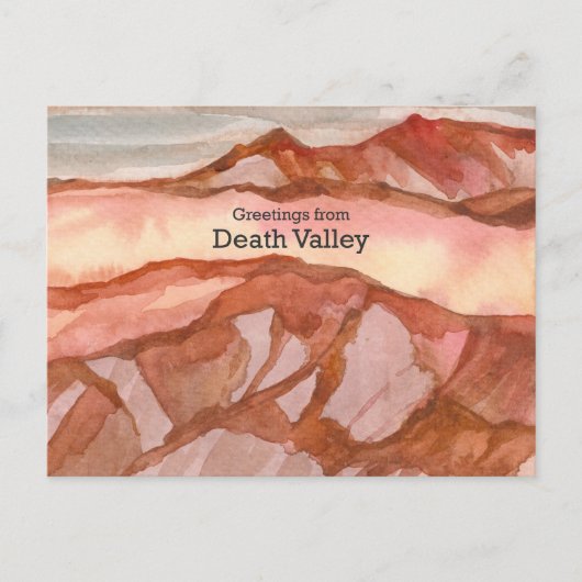Death Valley California Mountains woestijnlandscha Briefkaart (Voorkant)