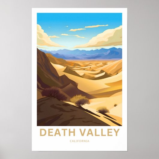Death Valley California Travel Print (Voorkant)