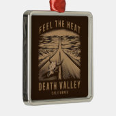 Death Valley Californië voelt de hitte Metalen Ornament (Rechts)