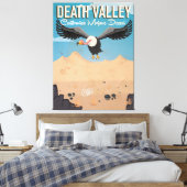 Death Valley Cartoon vintage-poster Canvas Afdruk (Insitu (Slaapkamer))