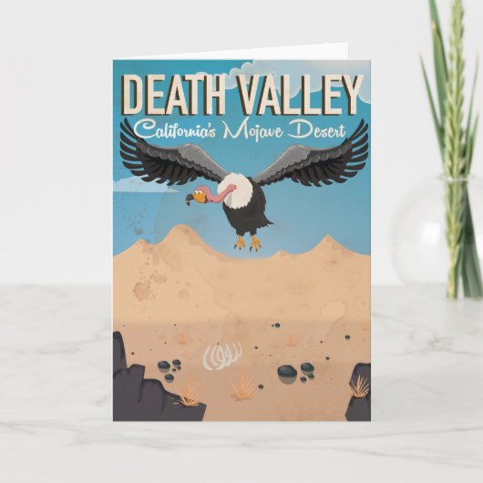 Death Valley Cartoon vintage-poster Feestdagen Kaart (Voorkant)