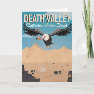 Death Valley Cartoon vintage reisposter Feestdagen Kaart