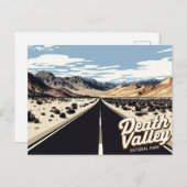 Death Valley Highway Desert Art Briefkaart (Voorkant / Achterkant)