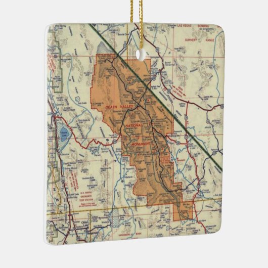 Death Valley Map Keramisch Ornament (Rechts)