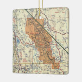 Death Valley  Map Keramisch Ornament (Links)
