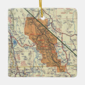 Death Valley  Map Keramisch Ornament (Voorkant)