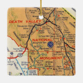 Death Valley  Map Keramisch Ornament (Achterkant)