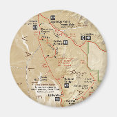 Death Valley map magnet (Voorkant)