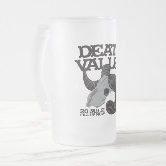 DEATH VALLEY MATGLAS BIERPUL (Voorkant links)