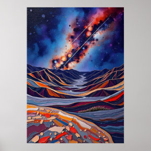 Death Valley - Melkweg over de duinen Poster