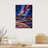 Death Valley - Melkweg over de duinen Poster (Keuken)